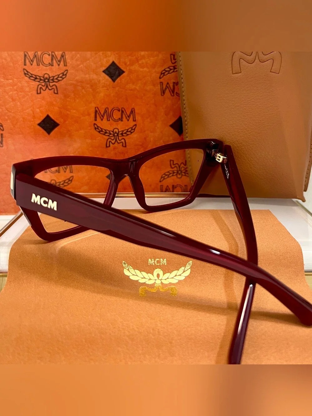MCM MW5005 069 Shiny Bordeaux Modified Cat Eye Eyeglasses